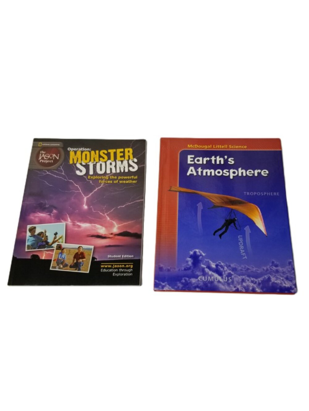 McDougal Earth’s Atmosphere JASON Monster Storms Weather Science 2 Book Set